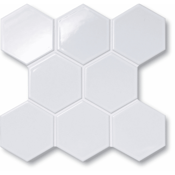 Contour Hexagon - Glossy White