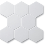 Contour Hexagon - Matte White