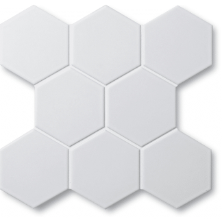 Contour Hexagon - Matte White