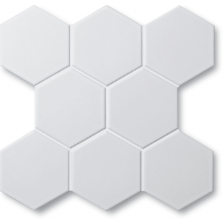 Contour Hexagon - Matte White