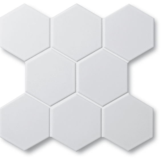 Contour Hexagon - Matte White