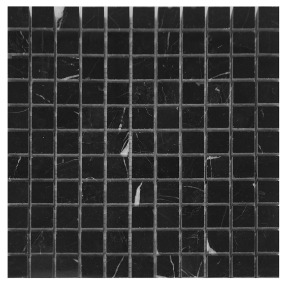 Nero Marquina - Square Mosaic 1x1