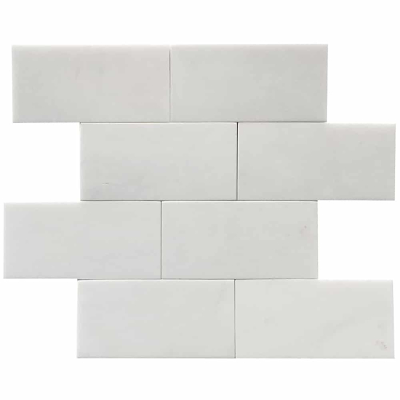 Thassos White - Rectangle Field Tile Premium 3x6-Honed