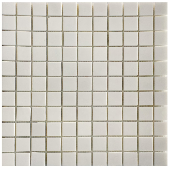 Thassos White - Square Mosaic 1x1-Honed