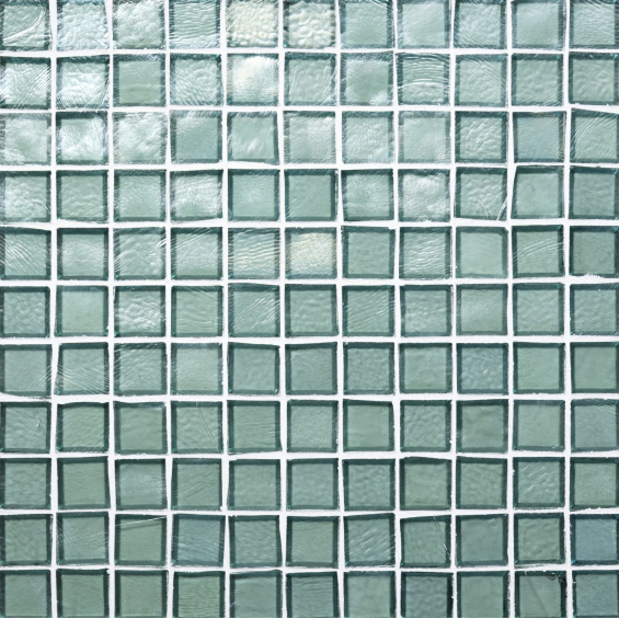 Individual glass tile pieces and color boards for Oceanside Glasstile website product guide.