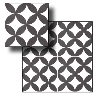 Kerion Neocim Décor Fleur Noir
