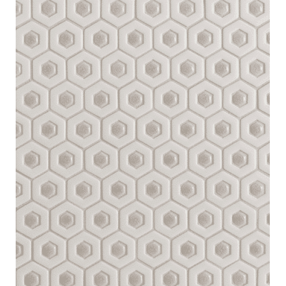 Tilt - White Smoke Blend Crackle David Hexagon Mosaic