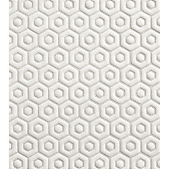 Tilt - White Matte Crackle David Hexagon Mosaic