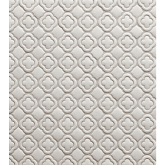 Tilt - White Matte Crackle Clover Mosaic