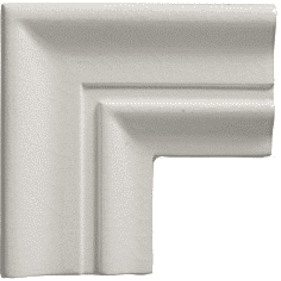 Studio Moderne - Ecru Gloss Crackle Pavilion Crown Molding Frame Corner