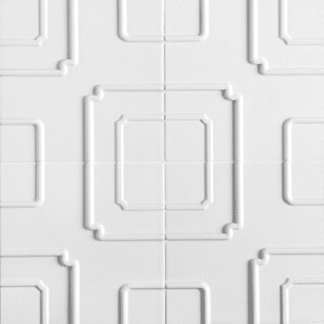 Studio Moderne - Ecru Gloss Crackle Imperial Pattern Decorative Field