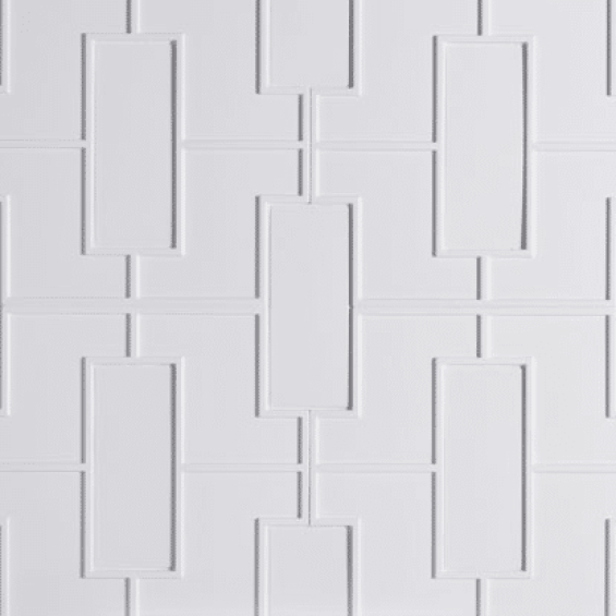 Studio Moderne - Plaster Gloss Crackle Fretwork Pattern Interlocking Field