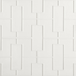 Studio Moderne - Ecru Gloss Crackle Fretwork Pattern Interlocking Field