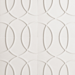 Studio Moderne - Ecru Gloss Crackle Paramount Pattern Decorative Field