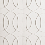 Studio Moderne - Ecru Gloss Crackle Paramount Pattern Decorative Field