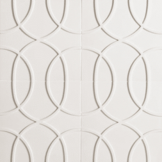 Studio Moderne - Ecru Gloss Crackle Paramount Pattern Decorative Field