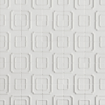 Studio Moderne - Ecru Gloss Crackle Petite Imperial Pattern Decorative Field