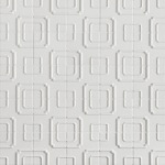 Studio Moderne - Ecru Gloss Crackle Petite Imperial Pattern Decorative Field