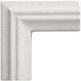 Studio Moderne - Ecru Gloss Crackle Pavilion Rail Molding Frame Corner