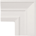 Studio Moderne - Ecru Gloss Crackle Futura Crown Molding Frame Corner