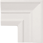 Studio Moderne - Ecru Gloss Crackle Futura Crown Molding Frame Corner