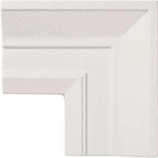 Studio Moderne - Ecru Gloss Crackle Futura Crown Molding Frame Corner