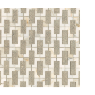 Walker Zanger - Studio Moderne™ - Calacata Seagrass Fretwork Mosaic