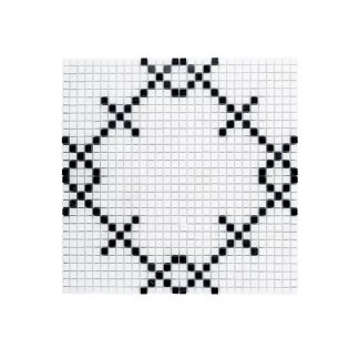 Rotunda - Augusta Mosaic 12.625" x 12.625" - Nero Marquina