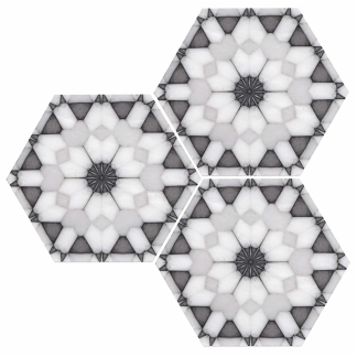 Alston - Aliso Black on Carrara Blanco