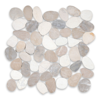 Sliced Flat Pebble Mosaics - Creek
