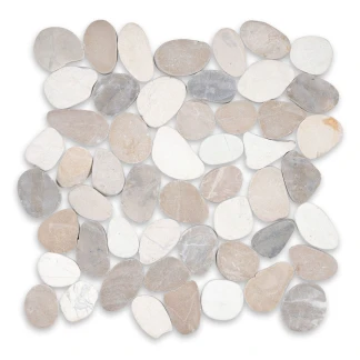 Sliced Flat Pebble Mosaics - Creek
