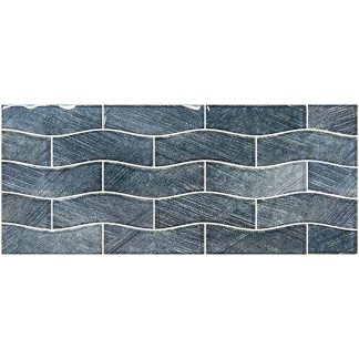 Celestial Seas - Silver Reef 1x4 Waterline Mosaic Glass Tile