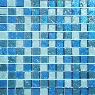 Galaxy – Blue Blend 1x1 Mosaic Glass Tile