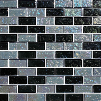 Galaxy – Slate Blend 1x2 Mosaic Glass Tile