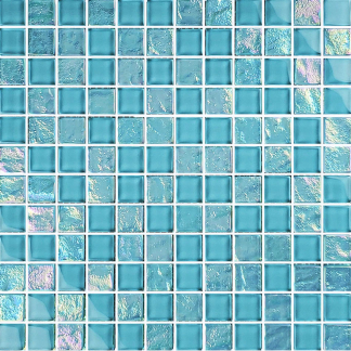 Twilight - Turquoise 1x1 Glass Tile Mosaic