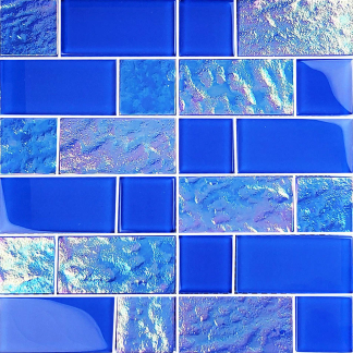 Twilight - Royal Blue Mixed Glass Tile Mosaic