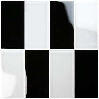 Hampton - Jet Black 3x6 Mosaic Glass Tile